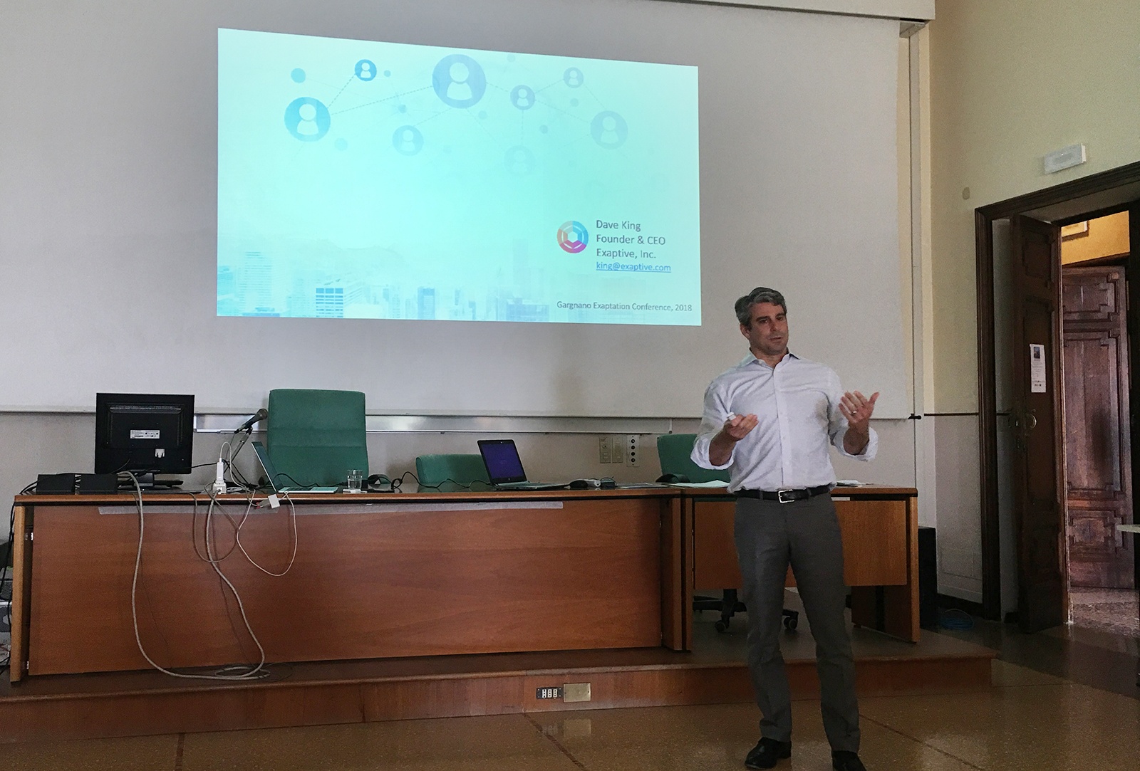 Dave King speaks about facilitating innovation at the Exaptation Conference 2018