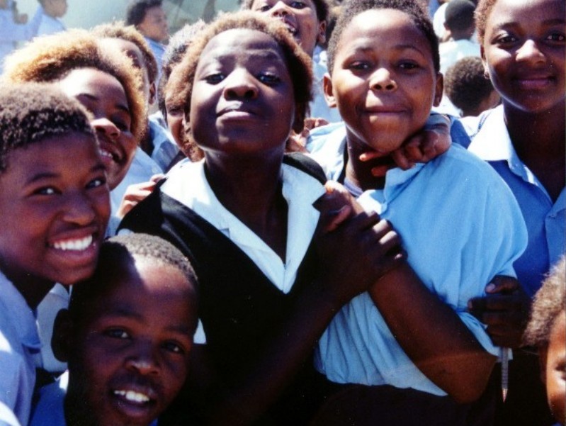 school children from Khayelitsha Hopolang Primary School in South Africa
